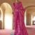 Rani pink silk blend patola design saree