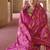 Rani pink silk blend patola design saree