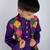 Purple embroidered cotton kurta pajama nehru jacket