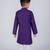 Purple embroidered cotton kurta pajama nehru jacket