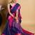 purple silk blend saree with striking pallu & blouse
