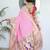 baby pink paithani silk blend zari motifs saree with contrast blouse