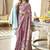 Magenta fancy foil print work georgette saree