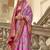 Multi color satin weaving print saree