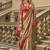 Multi color satin weaving print saree