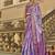 Lavender satin weaving print saree