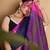 purple silk blend saree with striking pallu & blouse