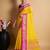 yellow silk blend saree with striking pallu & blouse