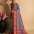grey silk blend saree with striking pallu & blouse