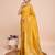 yellow gold jari weaving silk blend saree