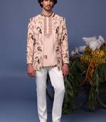 Ahan macaw pink jodhpuri set