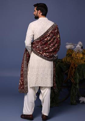 Tajdaar ivory kurta set 5