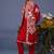 Aariz pichwai hot red kurta 1 jacket set