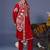 Aariz pichwai hot red kurta 1 jacket set