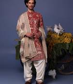 Nazm maroon kurta set