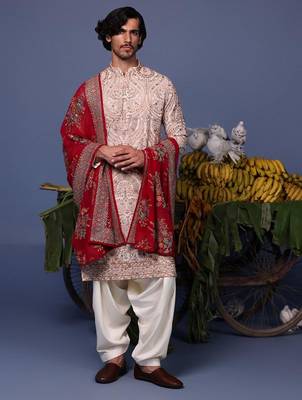Khusro pink kurta set 3