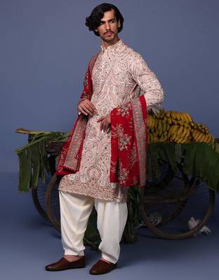 Khusro pink kurta set 4
