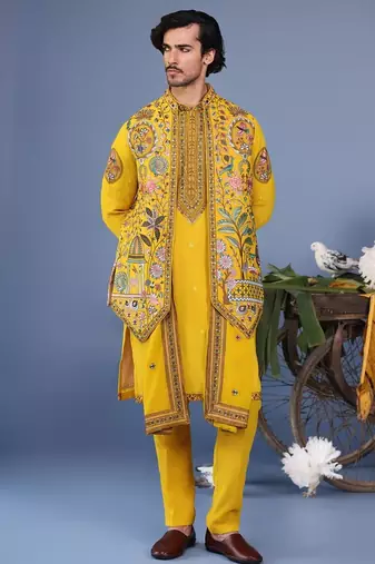 Gulistan haldi kurta 1 jacket set