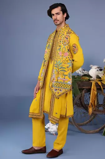 Gulistan haldi kurta 1 jacket set