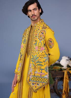 Gulistan haldi kurta 1 jacket set 3