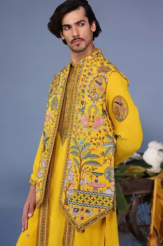 Gulistan haldi kurta 1 jacket set