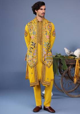Gulistan haldi kurta 1 jacket set 4