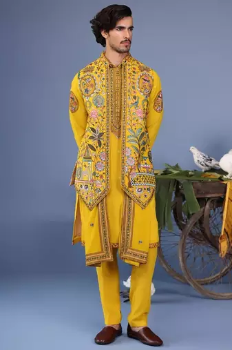 Gulistan haldi kurta 1 jacket set