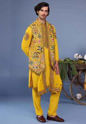 Gulistan haldi kurta 1 jacket set 5