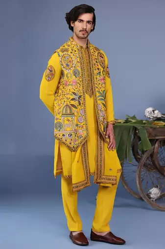 Gulistan haldi kurta 1 jacket set