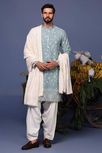 Jahan blue kurta set