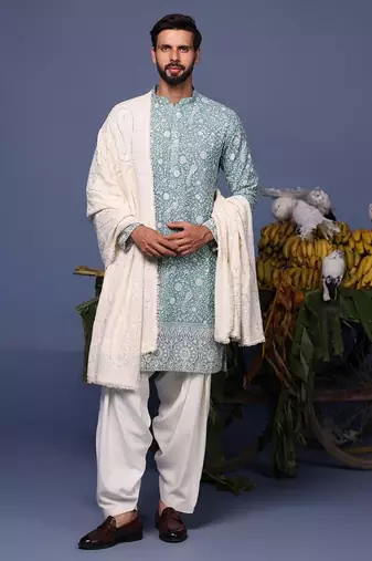 Jahan blue kurta set