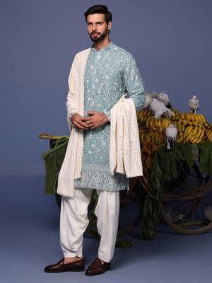 Jahan blue kurta set 2