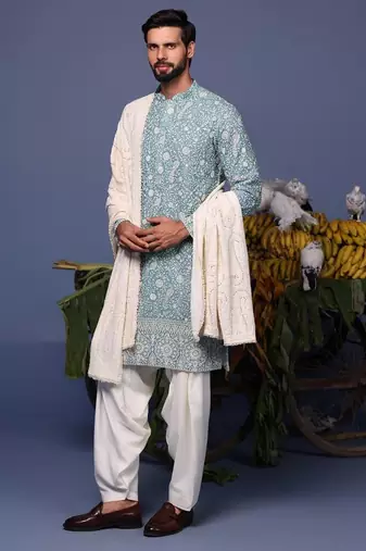 Jahan blue kurta set