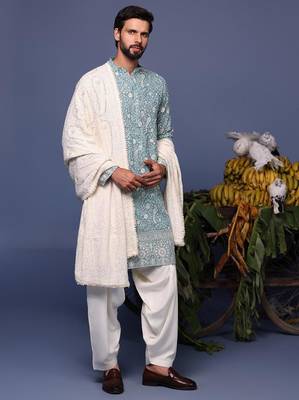 Jahan blue kurta set 3