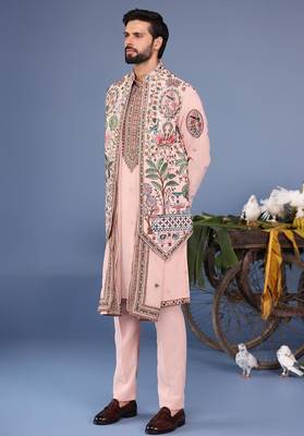 Abeer pink kurta 1 jacket set 3