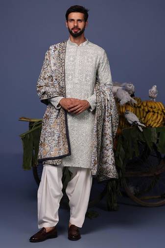 Alif Grey kurta set