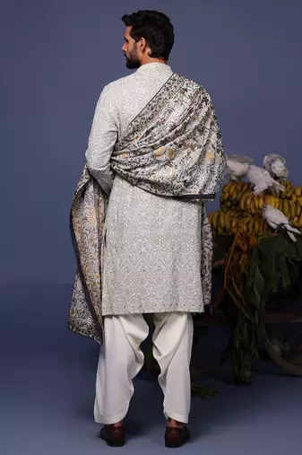 Alif Grey kurta set