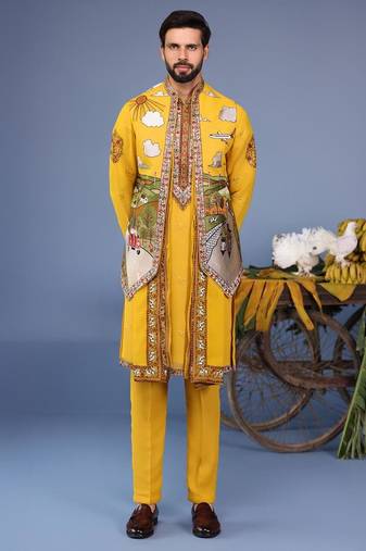 Musafir haldi kurta 1 jacket set
