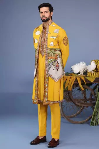 Musafir haldi kurta 1 jacket set