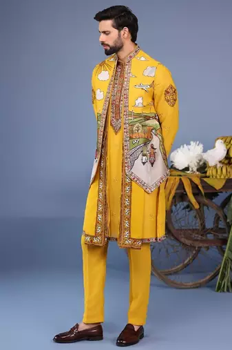 Musafir haldi kurta 1 jacket set