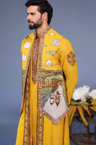 Musafir haldi kurta 1 jacket set