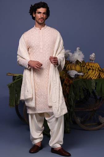 Riaz pink kurta set