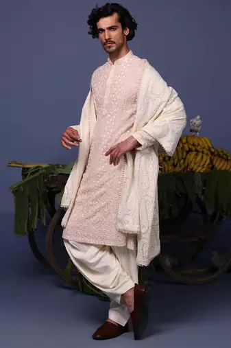 Riaz pink kurta set