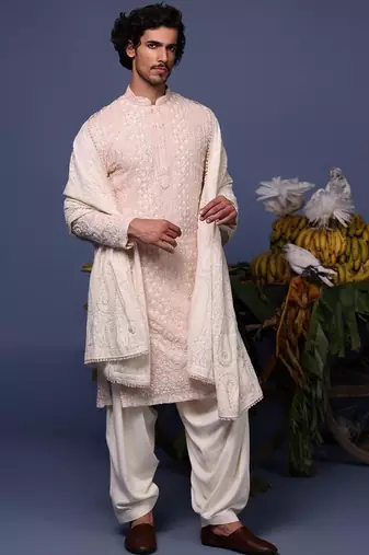 Riaz pink kurta set