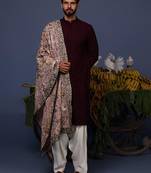 Rafi wine kurta set