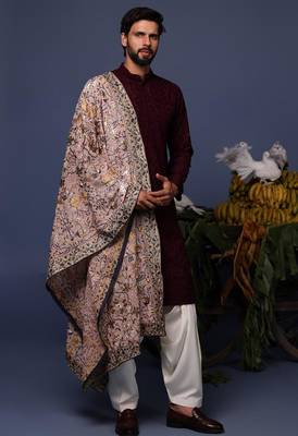 Rafi wine kurta set 5