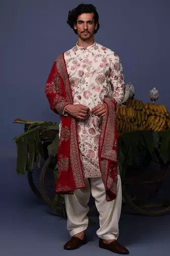Rehan ivory kurta set