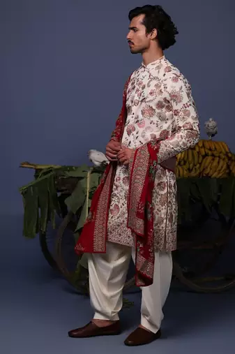Rehan ivory kurta set