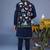Maahir cocktail navy blue kurta 1 jacket set