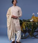 Umair cream kurta set